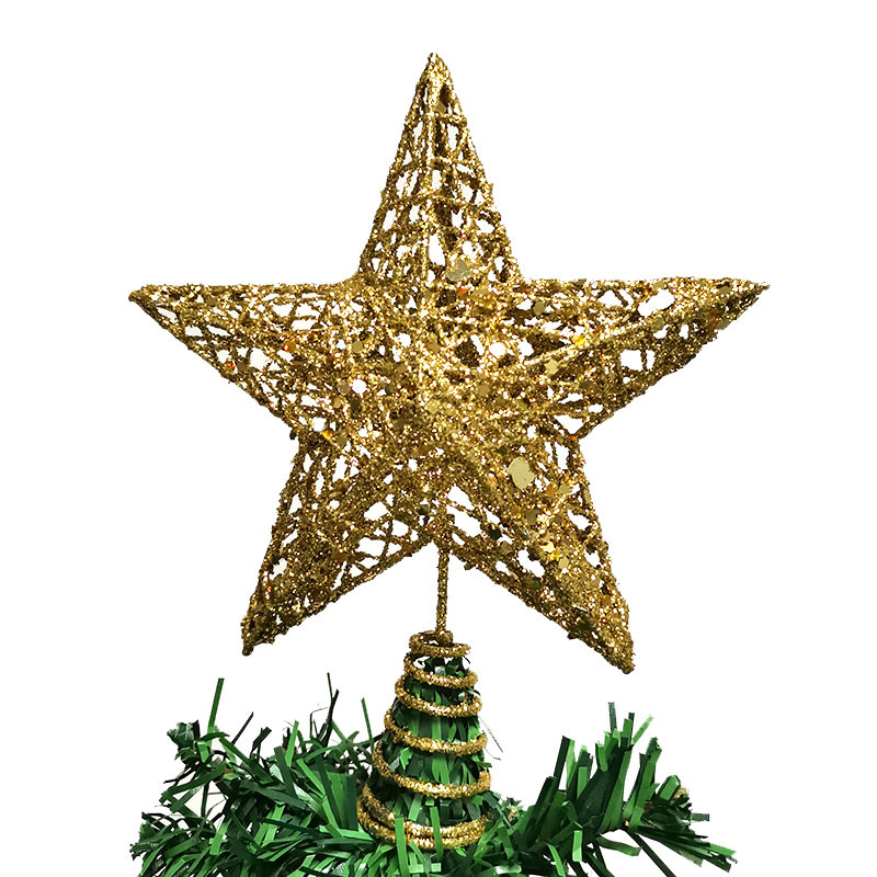 1pcs 15*20cm Gold Glitter Chri - Star Tree Topper recensie en prijs