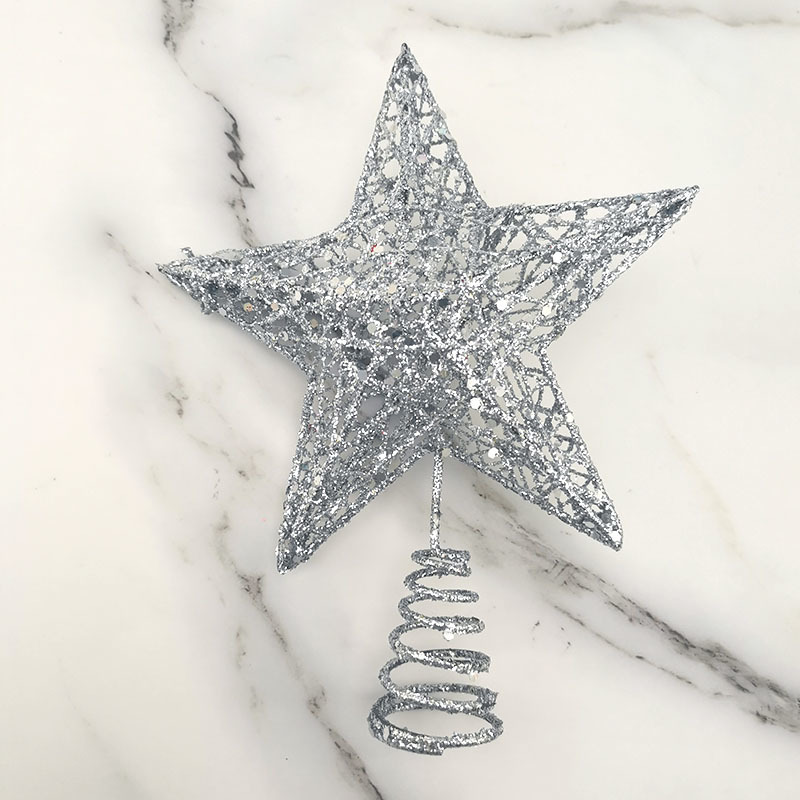 1pcs 15*20cm Gold Glitter Chri - Star Tree Topper recensie en prijs
