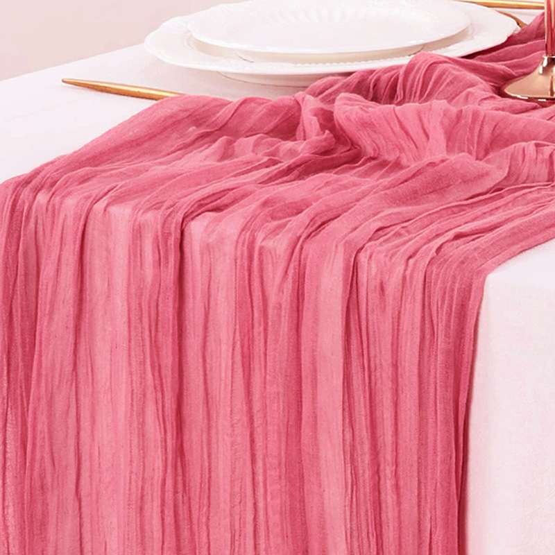 Red Table Runner Gauze Wedding - Christmas Table Runner recensie en prijs