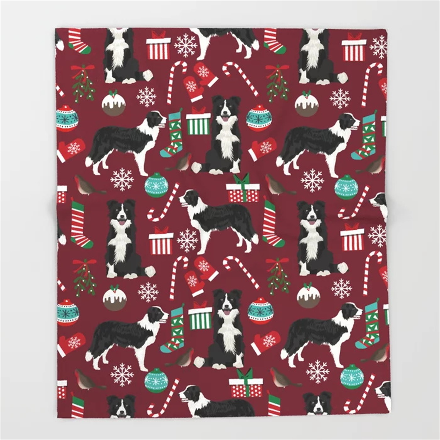 Border Collie Christmas Stocki - Christmas Throw Blanket recensie en prijs