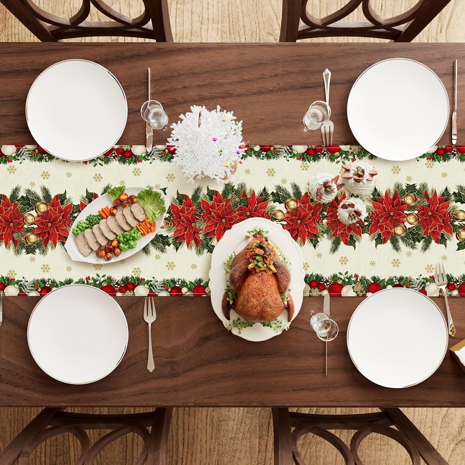 1pc Multi-Size Winter Floral T - Christmas Table Runner recensie en prijs