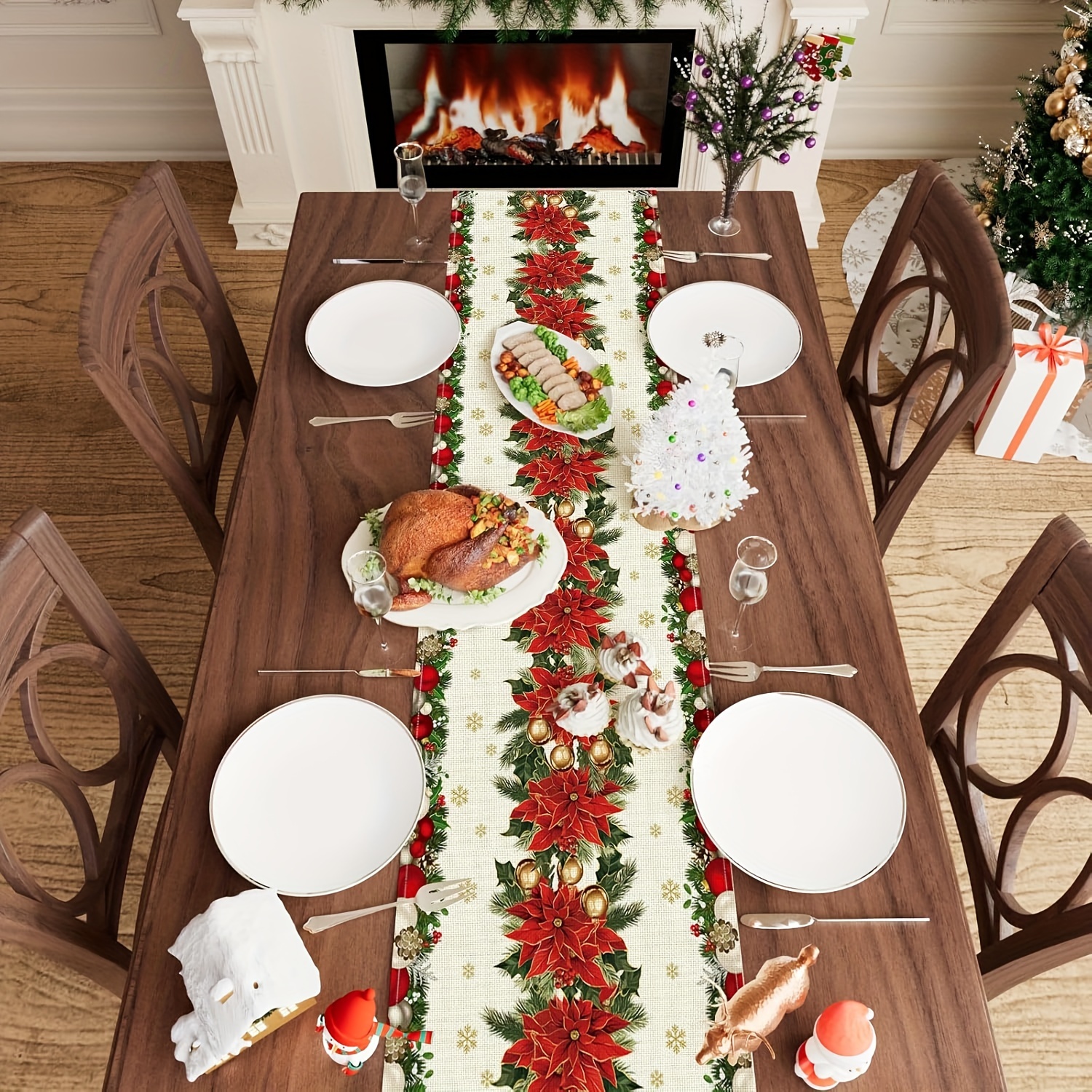1pc Multi-Size Winter Floral T - Christmas Table Runner recensie en prijs
