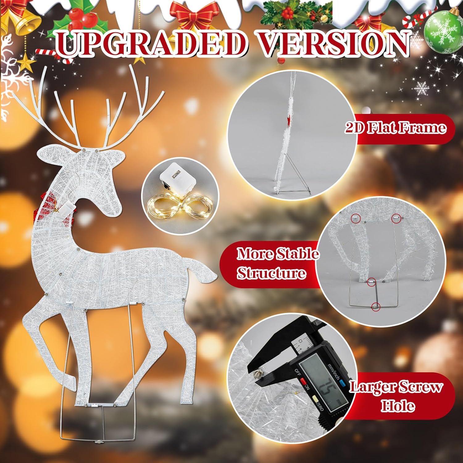 2D Lighted Reindeer Christmas  - Christmas Lights Outdoor recensie en prijs