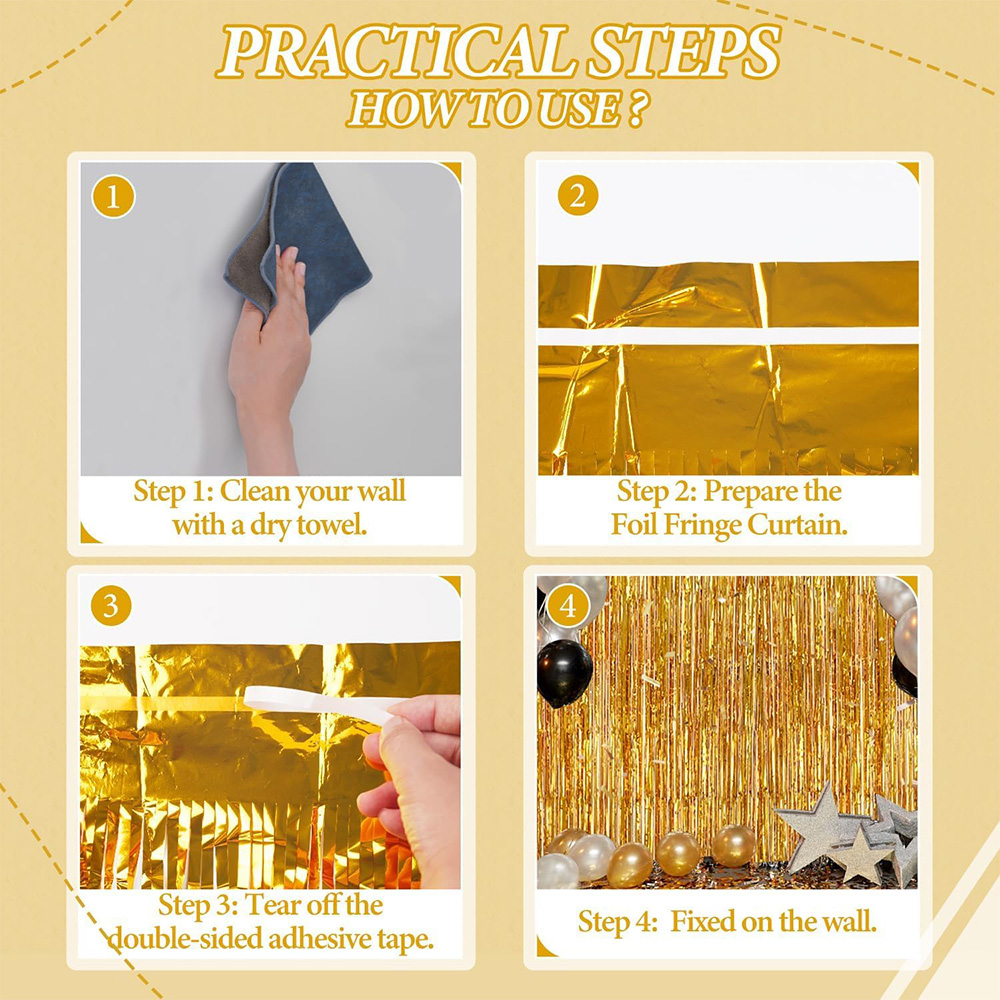 2Pack Gold Metallic Foil Tinse - Tinsel Garland Decoration recensie en prijs