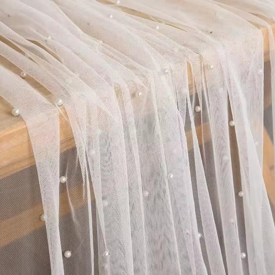 300x80cm Pearl Sheer Tulle Tab - Christmas Table Runner recensie en prijs