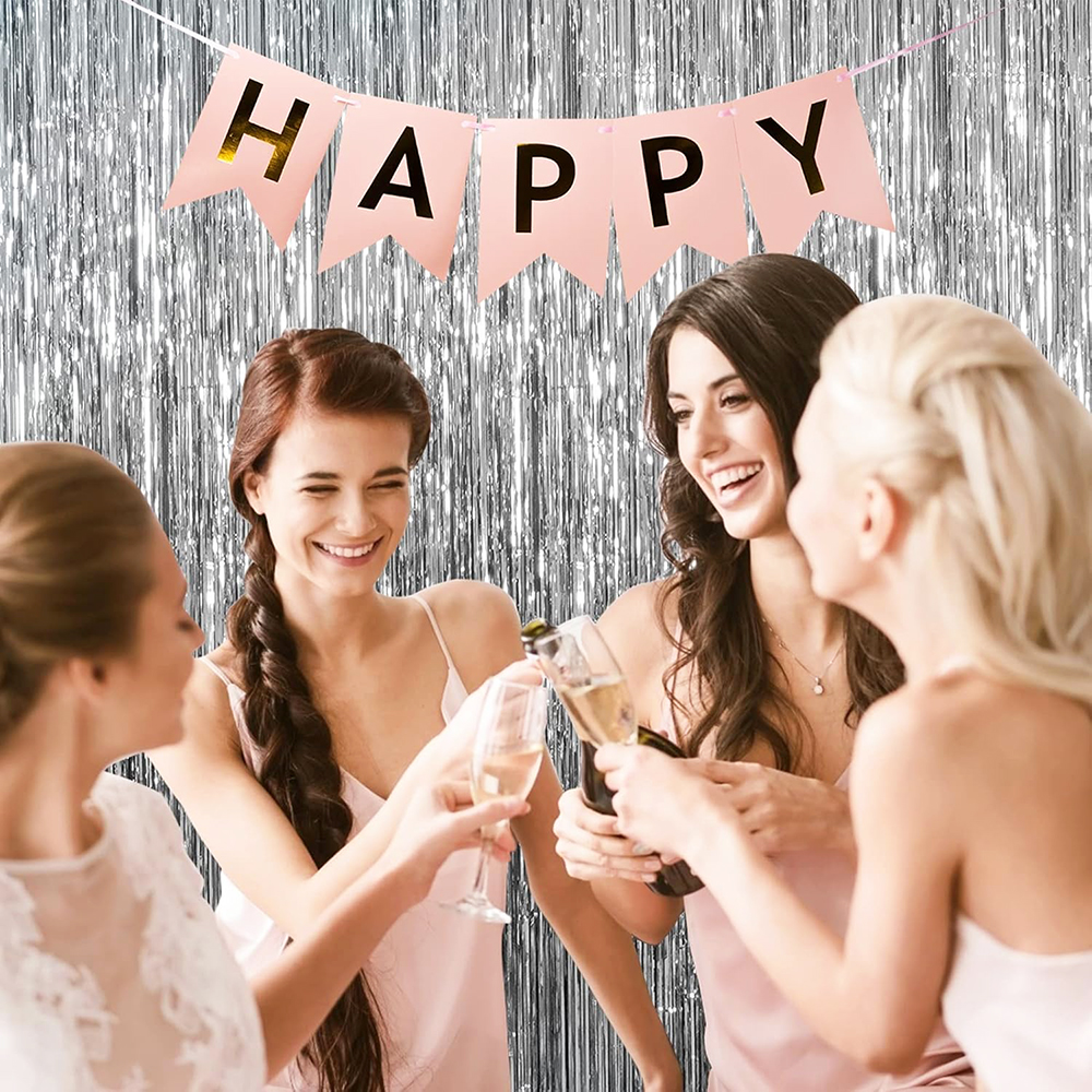 2Pack Silver Foil Curtain Back - Tinsel Garland Decoration recensie en prijs