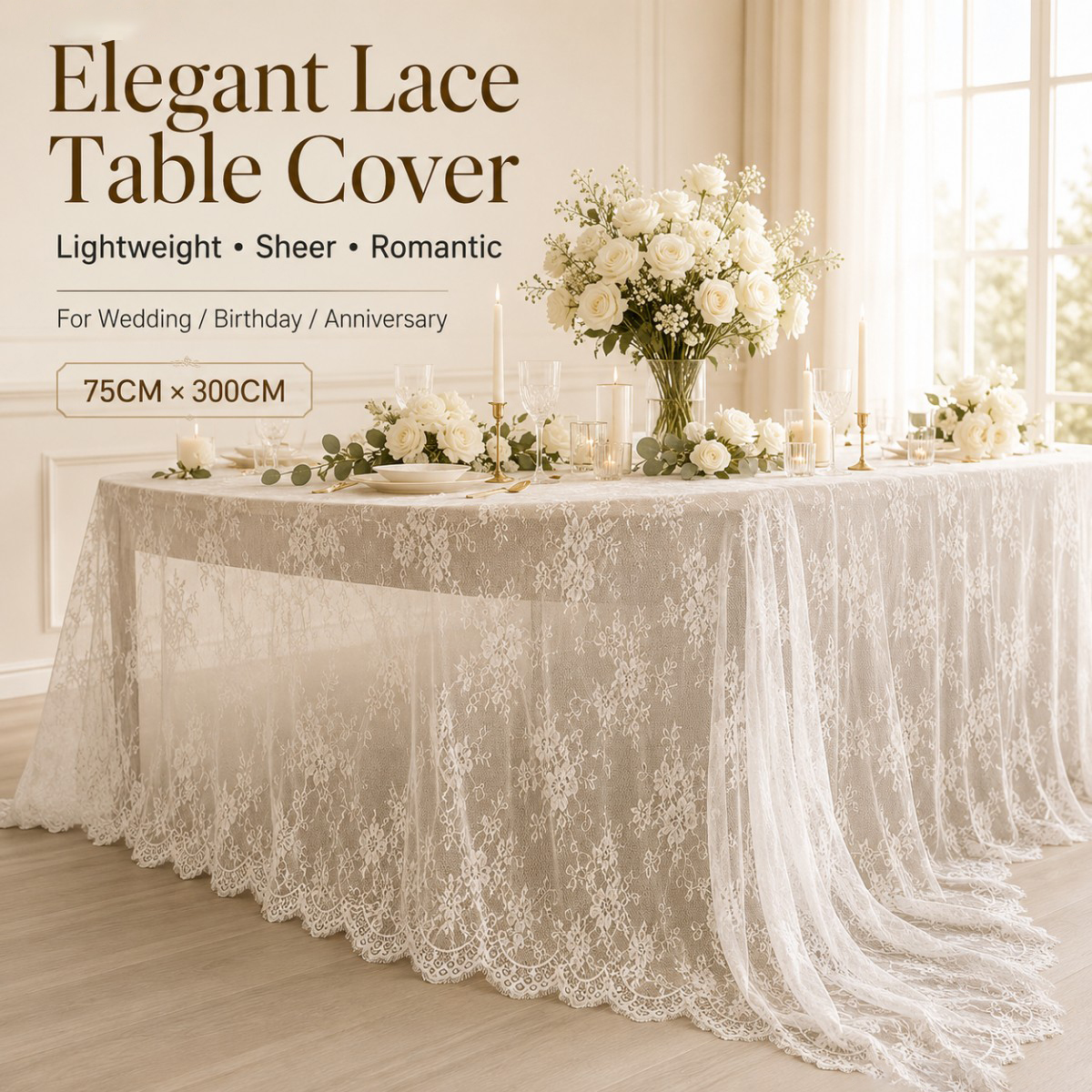 White Floral Lace Table Runner - Christmas Table Runner recensie en prijs
