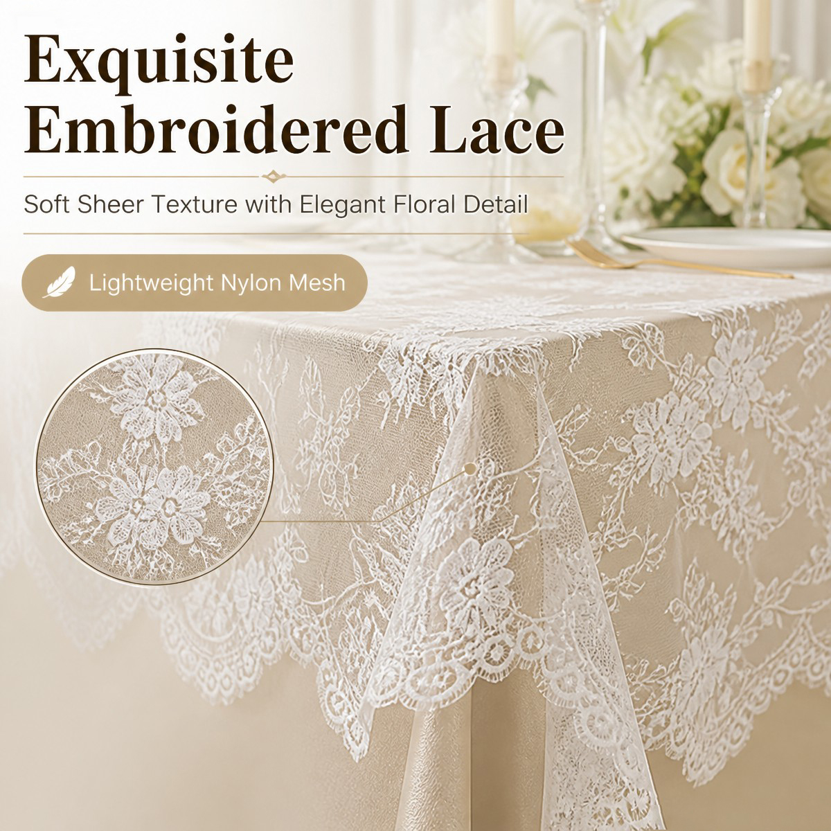 White Floral Lace Table Runner - Christmas Table Runner recensie en prijs