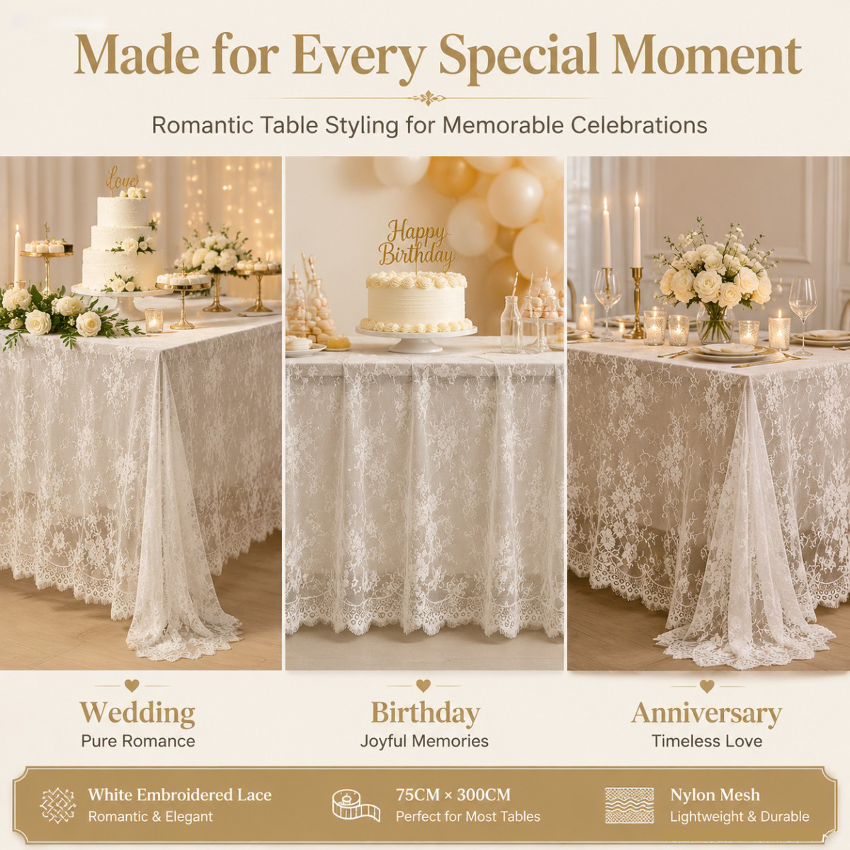 White Floral Lace Table Runner - Christmas Table Runner recensie en prijs