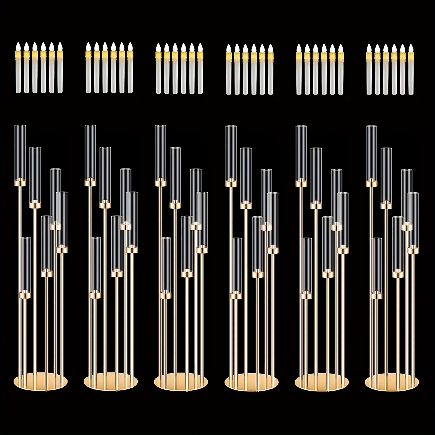 2 Sets Floor Candelabra 6 Arms - Holiday Candle Set recensie en prijs