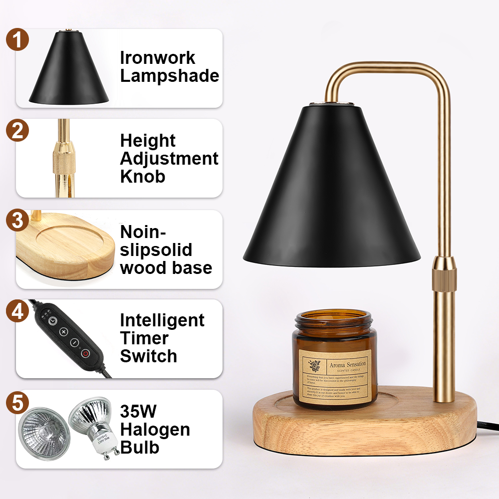 Black Candle Warmer Lamp with  - Holiday Candle Set recensie en prijs
