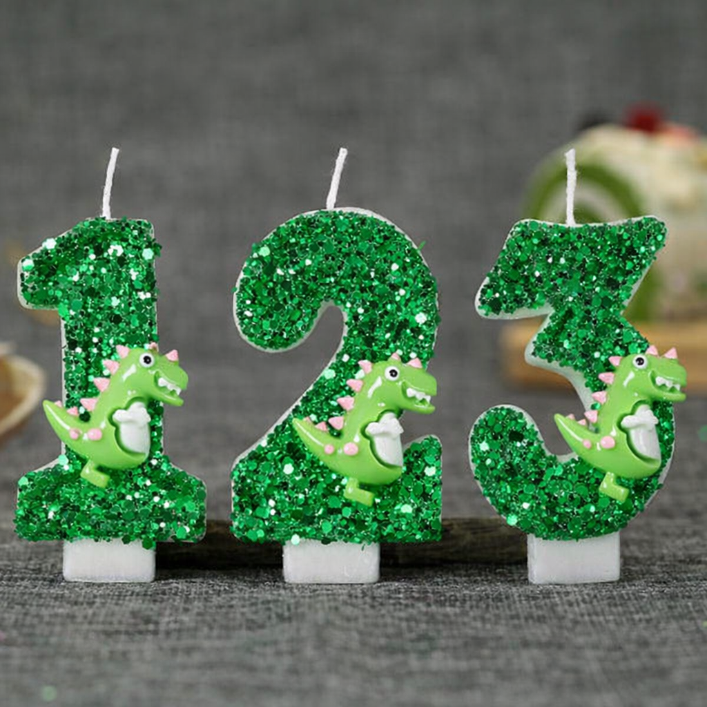 Cartoon Dinosaur Digital Birth - Holiday Candle Set recensie en prijs