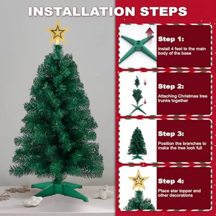 3ft Artificial Christmas Tree  - Star Tree Topper recensie en prijs
