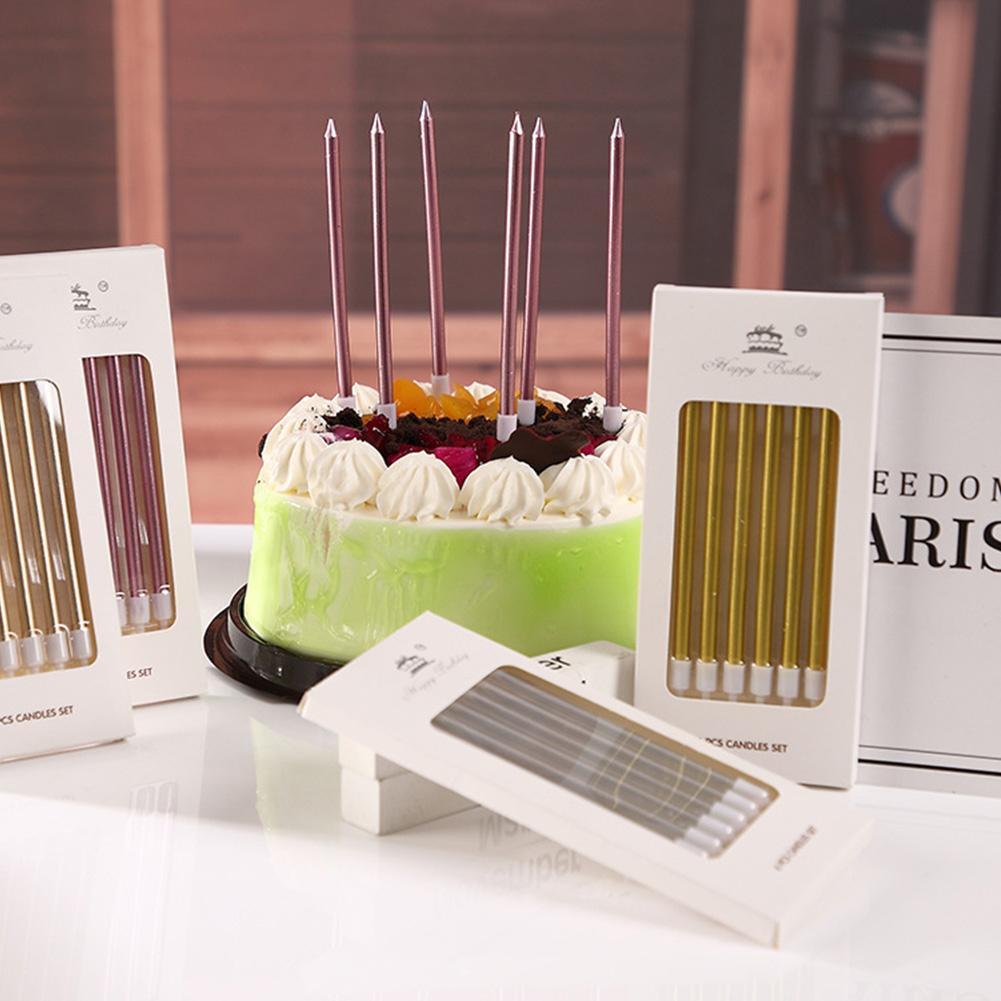 6/18pcs Metal Gold Silver Birt - Holiday Candle Set recensie en prijs