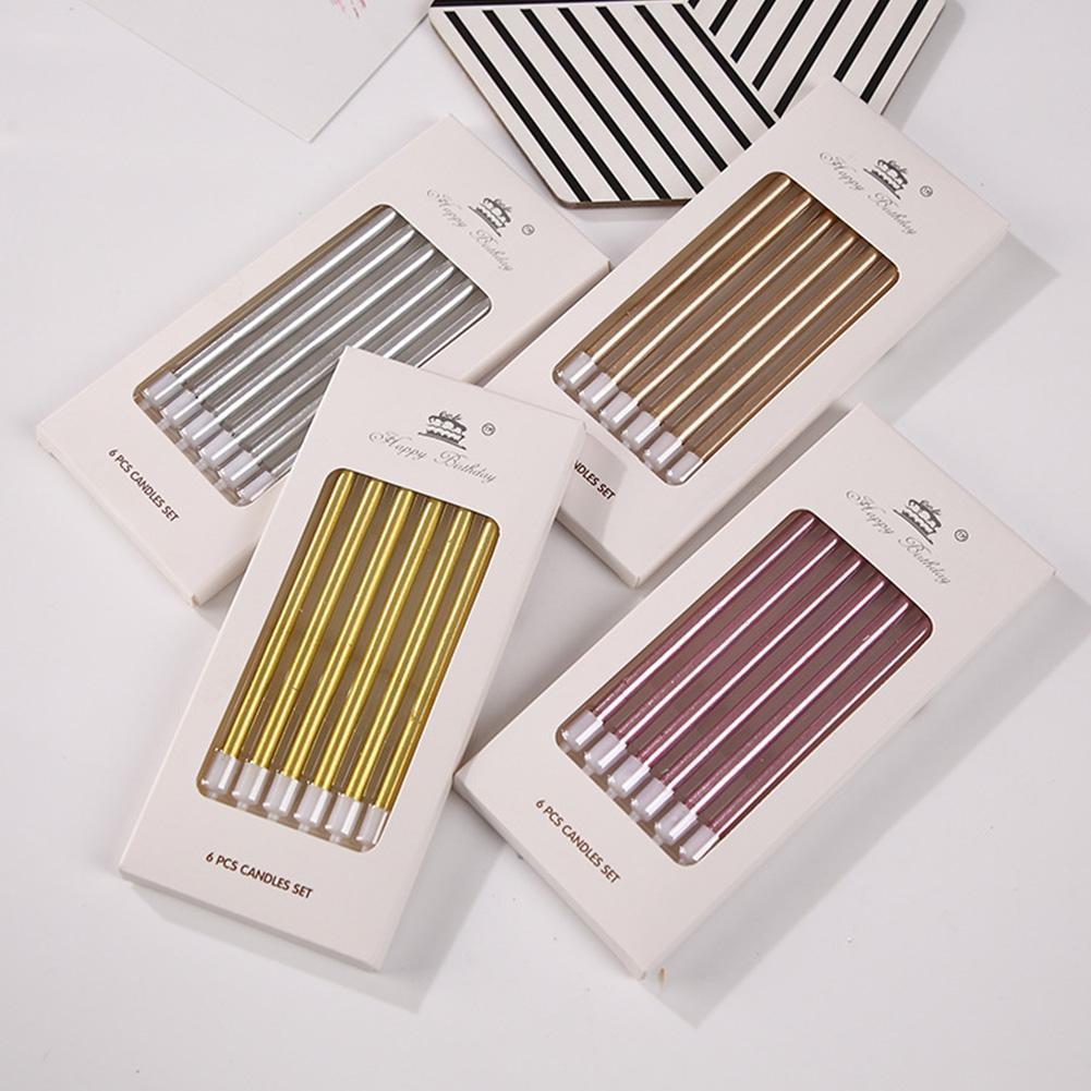 6/18pcs Metal Gold Silver Birt - Holiday Candle Set recensie en prijs