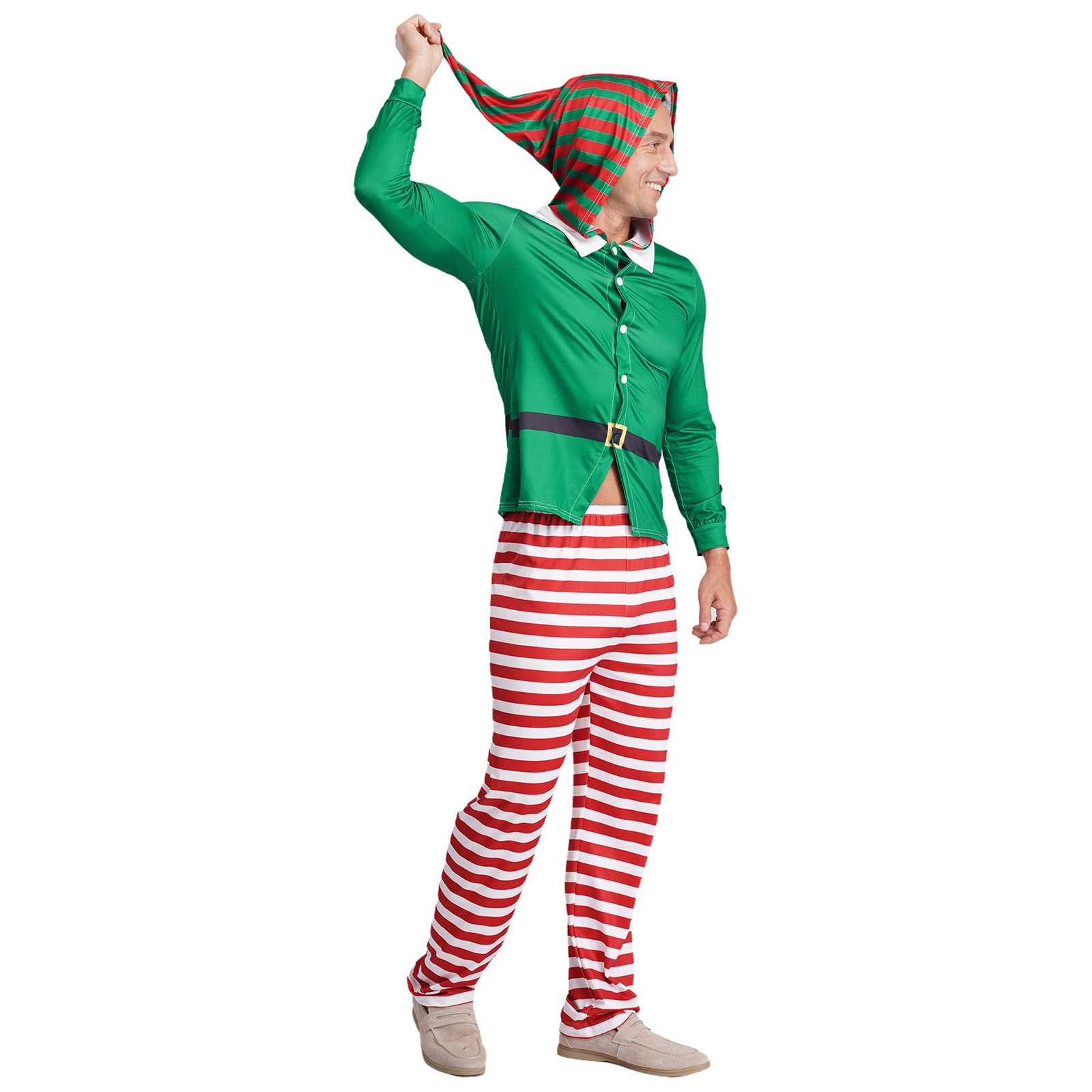Mens Christmas Elf Pajamas Par - Elf Costume Christmas recensie en prijs