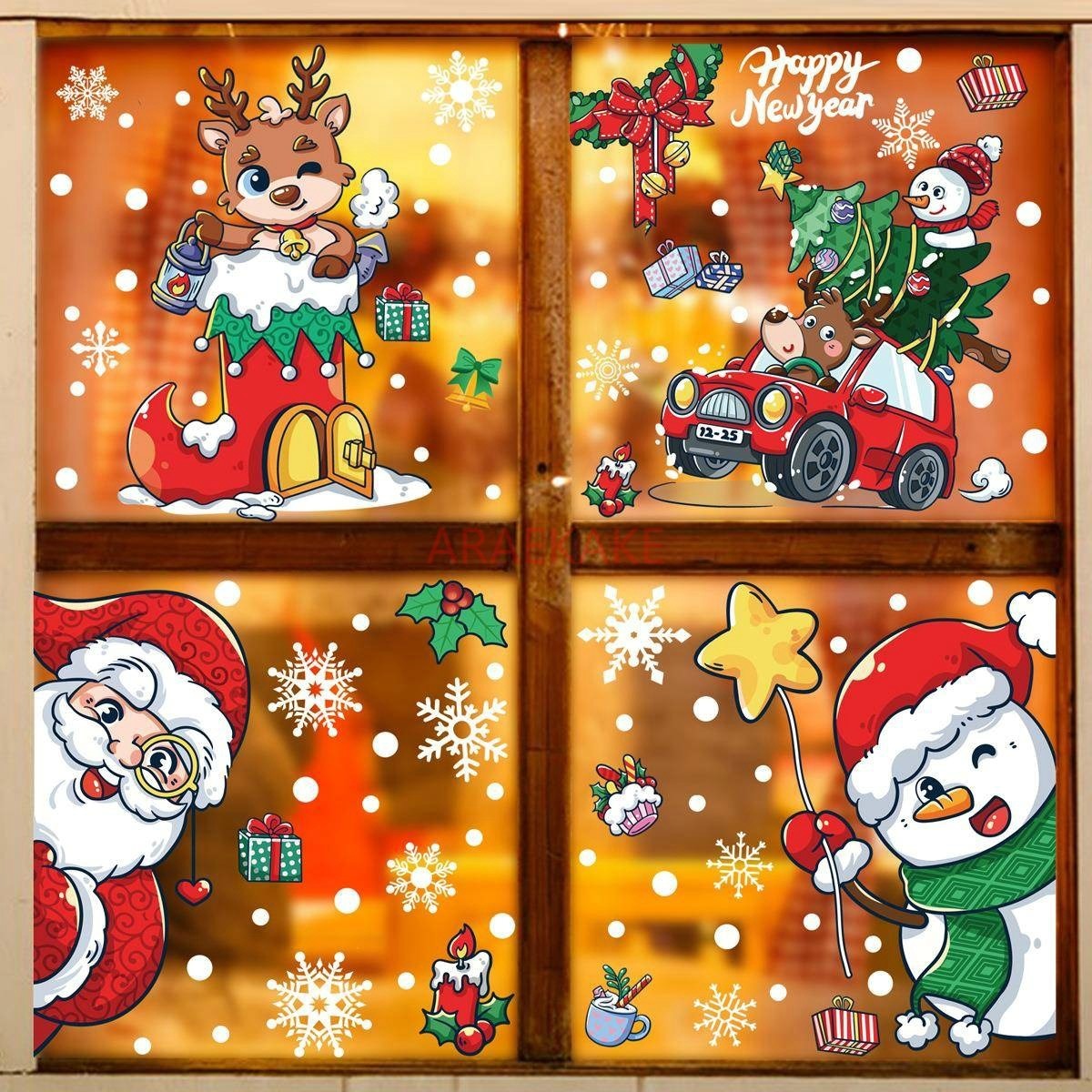 1set Snowman Static Window Sti - Snowflake Window Decal recensie en prijs