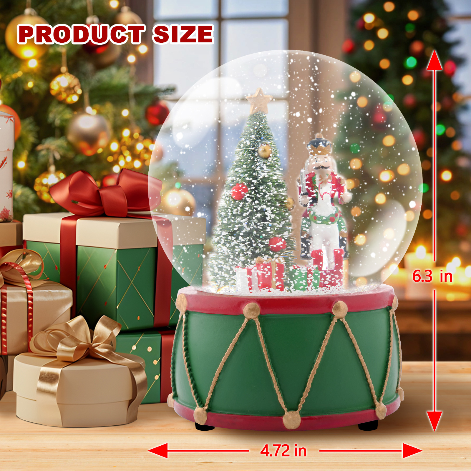 Christmas Music Snow Globe wit - Snow Globe Musical recensie en prijs