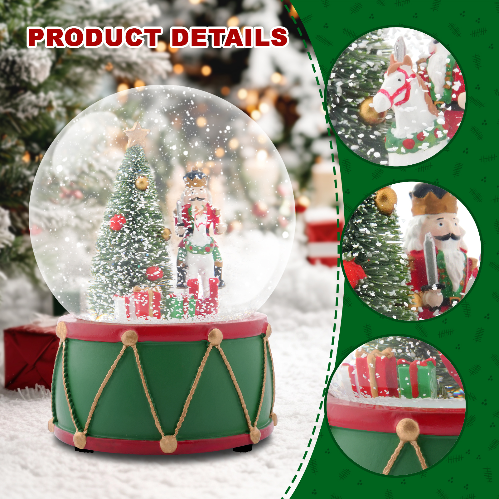 Christmas Music Snow Globe wit - Snow Globe Musical recensie en prijs