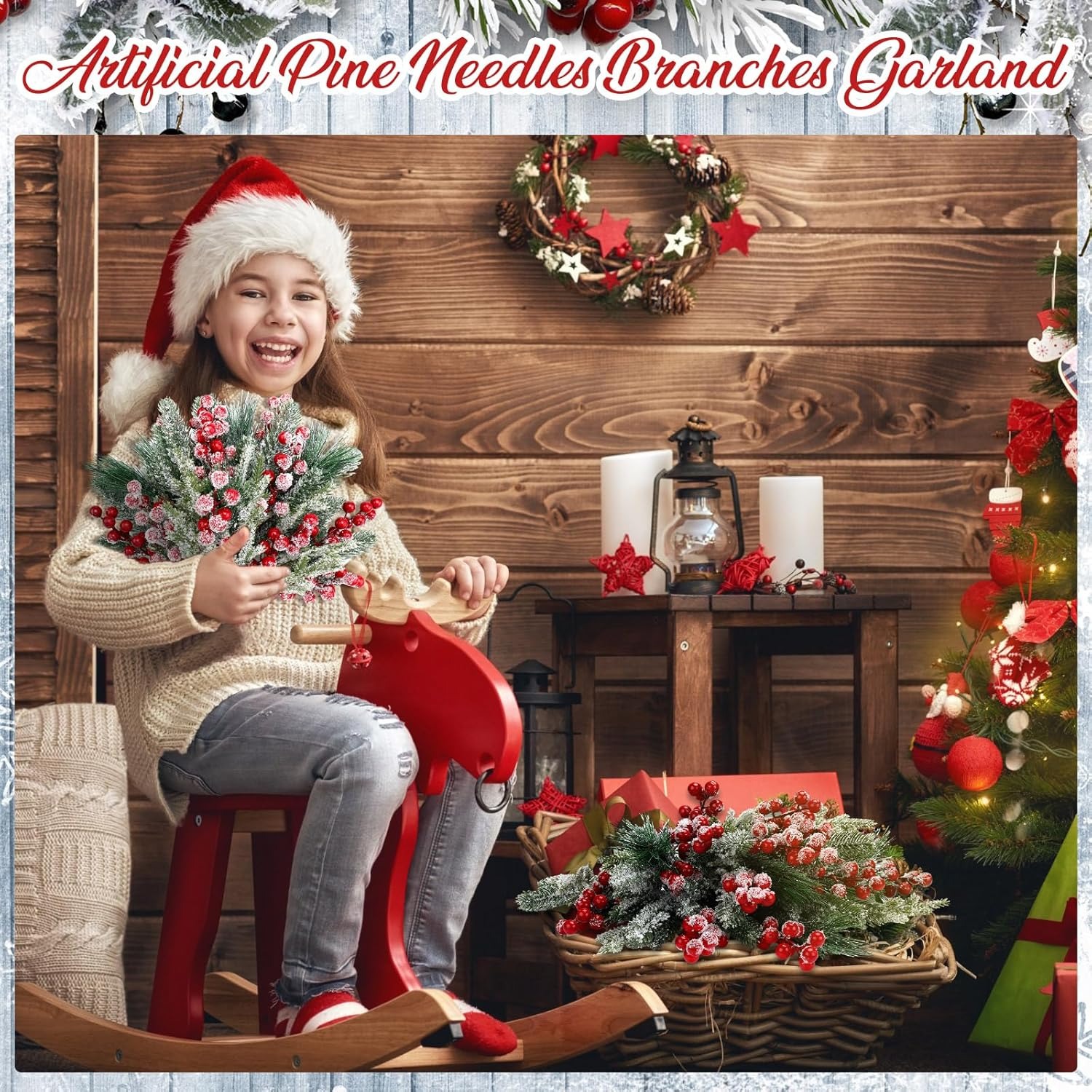 Artificial Snow White Pine Bra - Christmas Wreath Fake recensie en prijs
