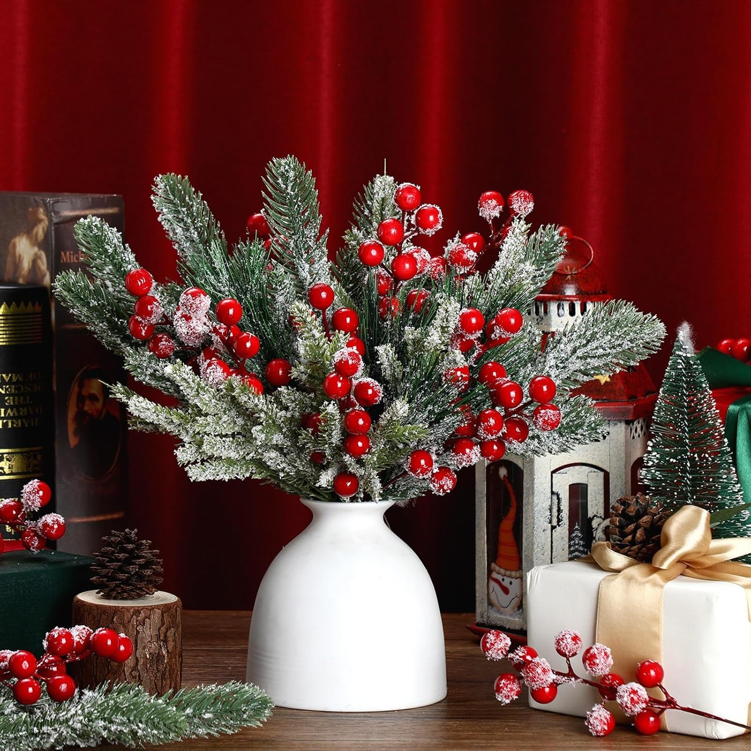 Artificial Snow White Pine Bra - Christmas Wreath Fake recensie en prijs