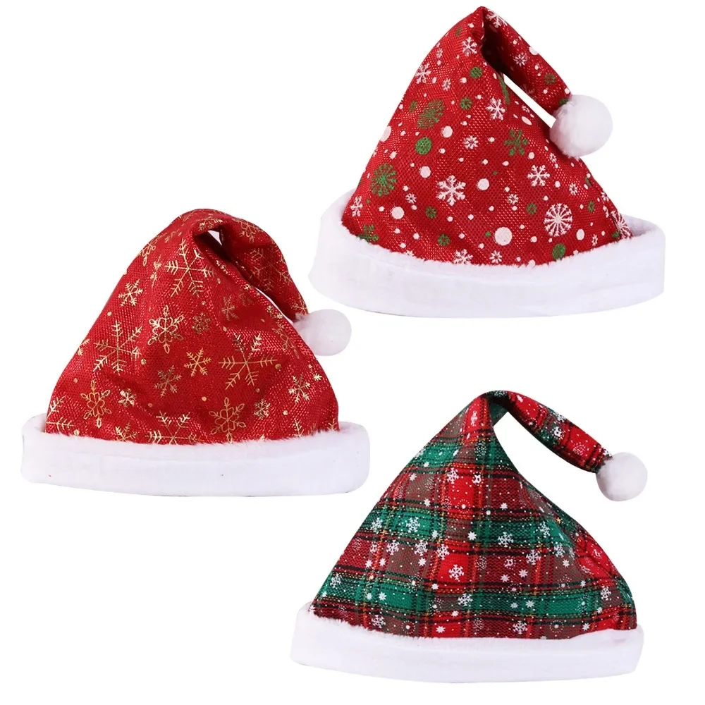 Thick Christmas Hat Red Checke - Santa Hat Plush recensie en prijs