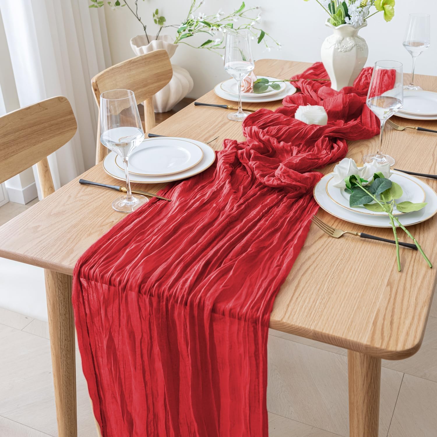 1.8/3/4M Long Red Table Runner - Christmas Table Runner recensie en prijs