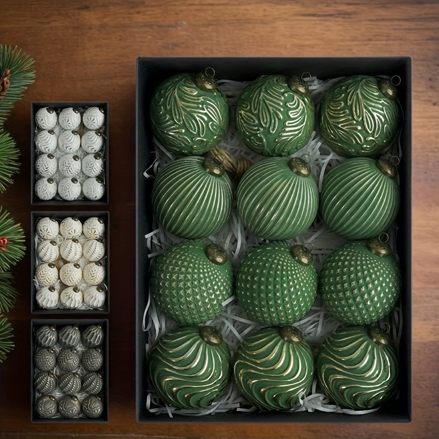 12PC 8cm Antique Plastic Chris - Ornament Ball Set recensie en prijs