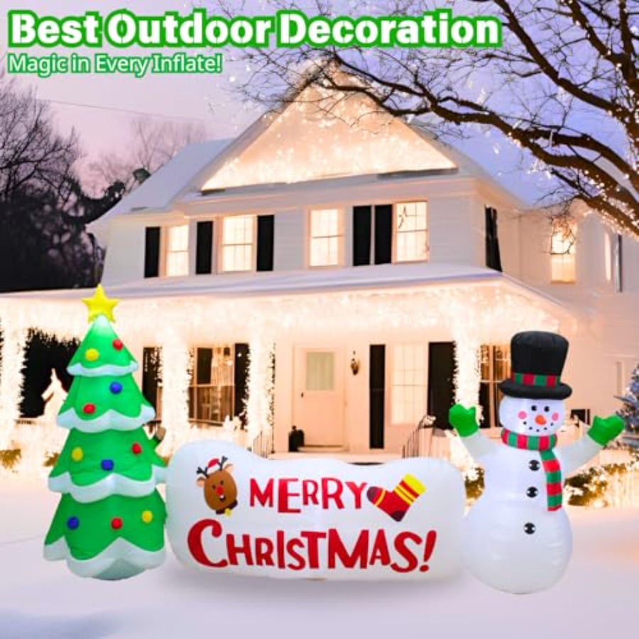 10FT Inflatable Snowman with T - Christmas Lights Outdoor recensie en prijs
