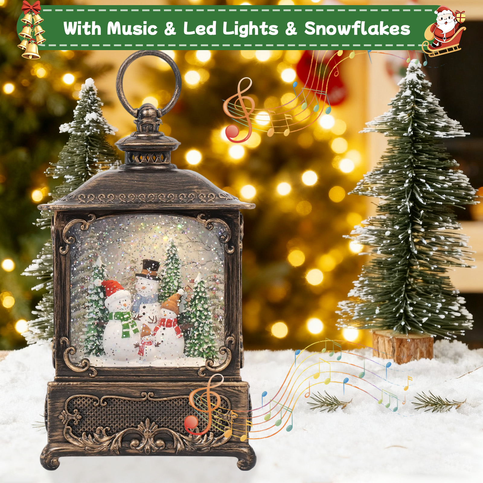 Music Snow Globe Lantern with  - Snow Globe Musical recensie en prijs