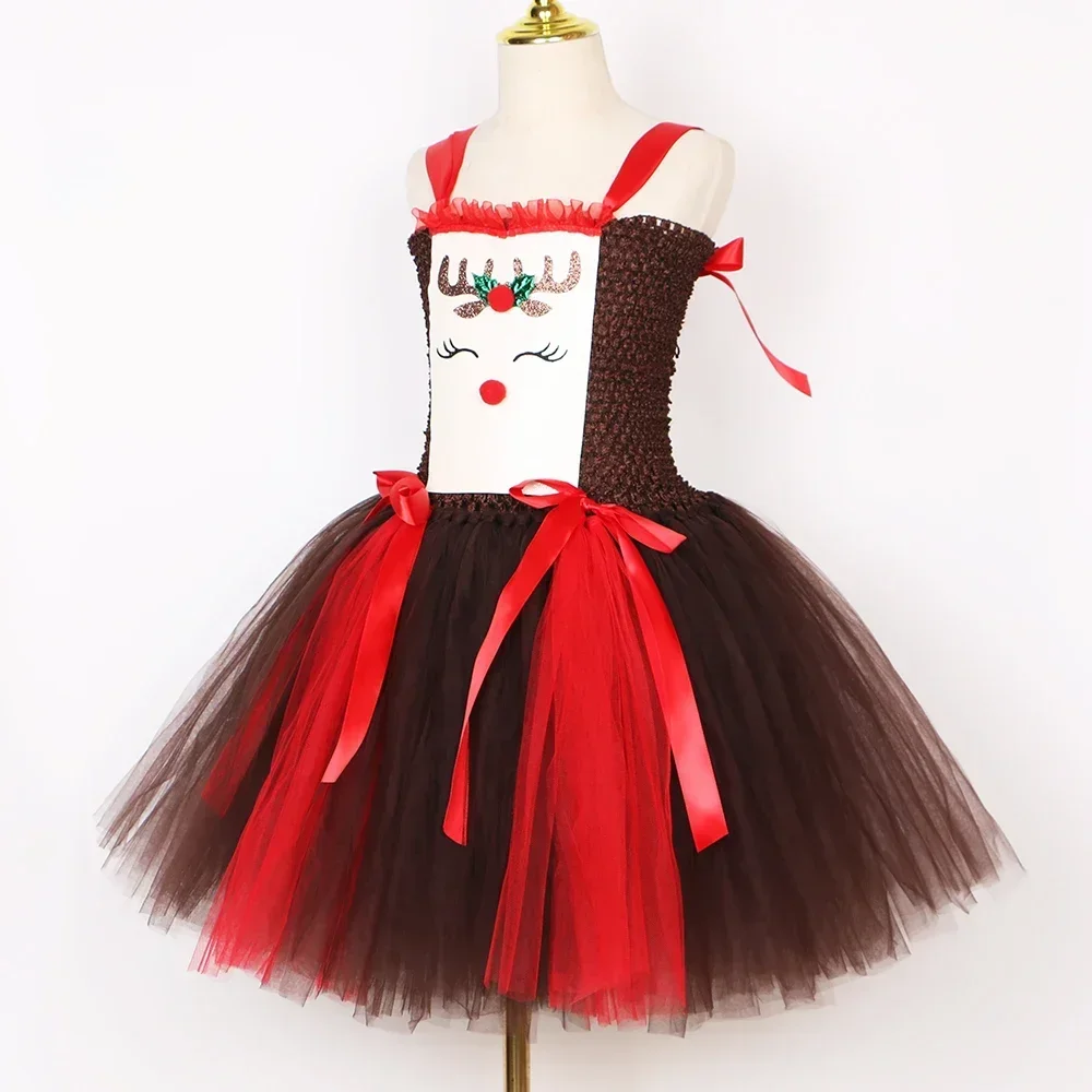 Christmas Party Tutu Dress Rud - Reindeer Antlers Headband recensie en prijs