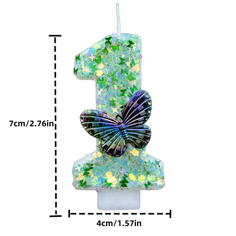 1Pc Green Sequins Number 0-9 B - Holiday Candle Set recensie en prijs