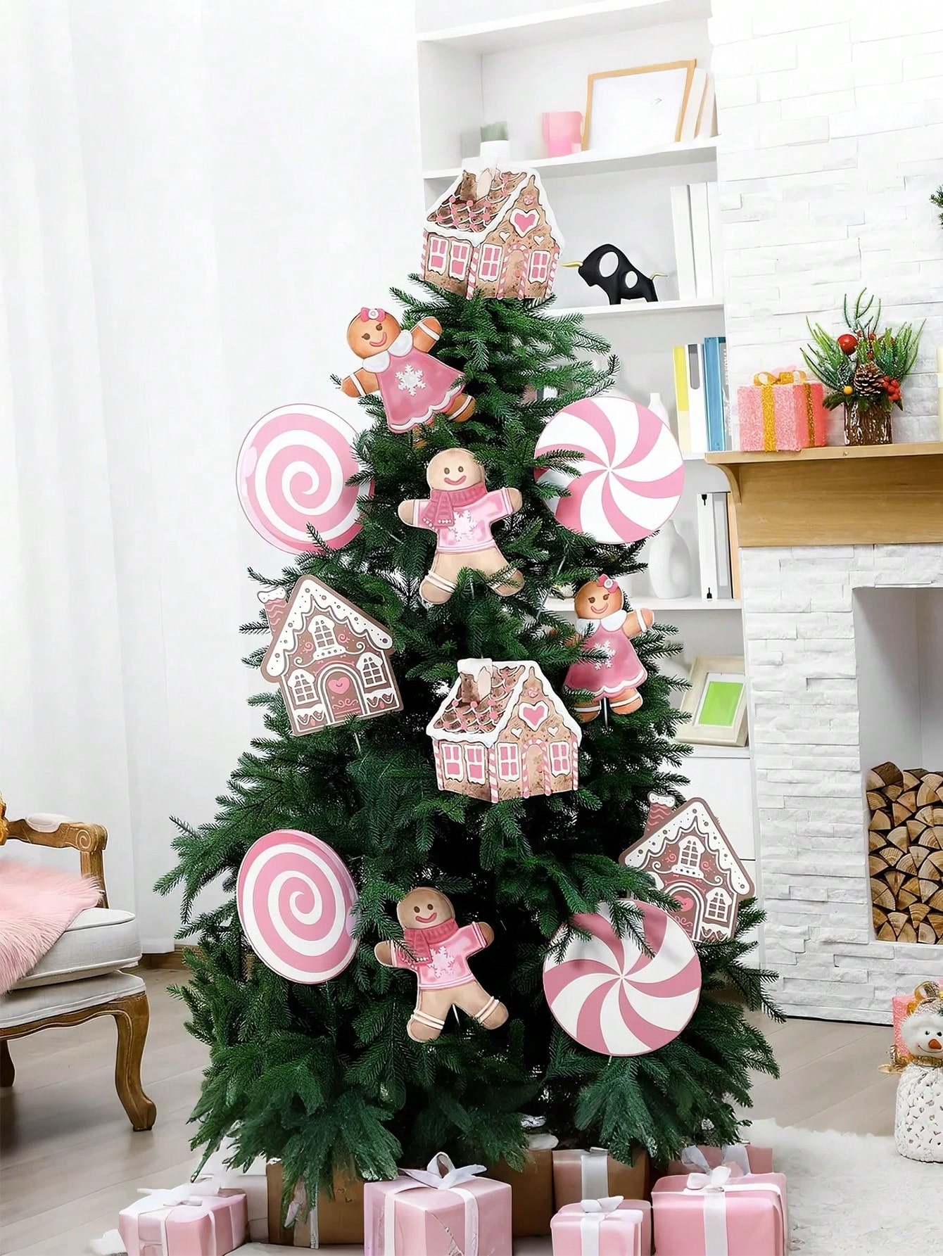 2/6Pcs Large Pink Candy Ginger - Star Tree Topper recensie en prijs