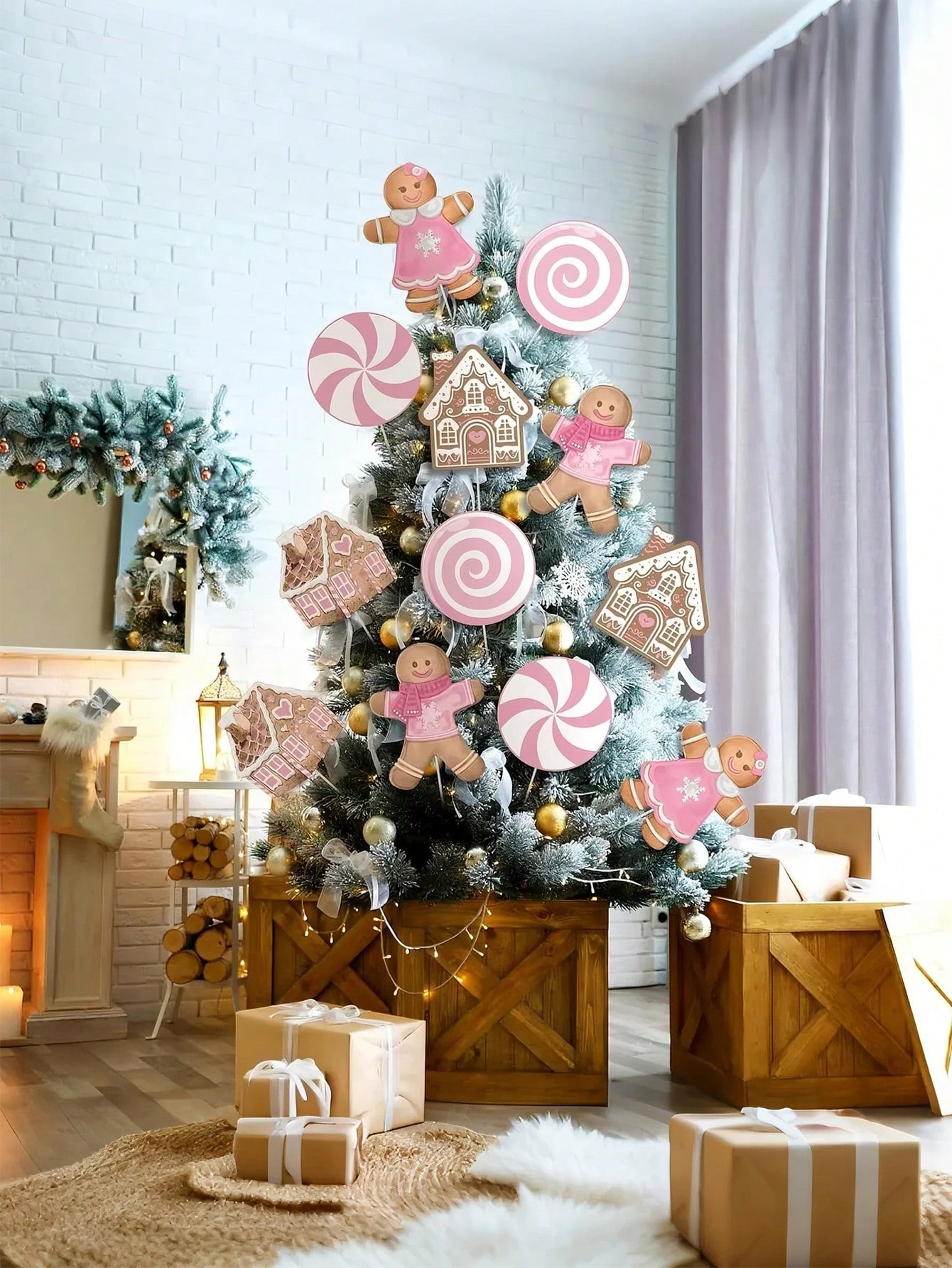 2/6Pcs Large Pink Candy Ginger - Star Tree Topper recensie en prijs