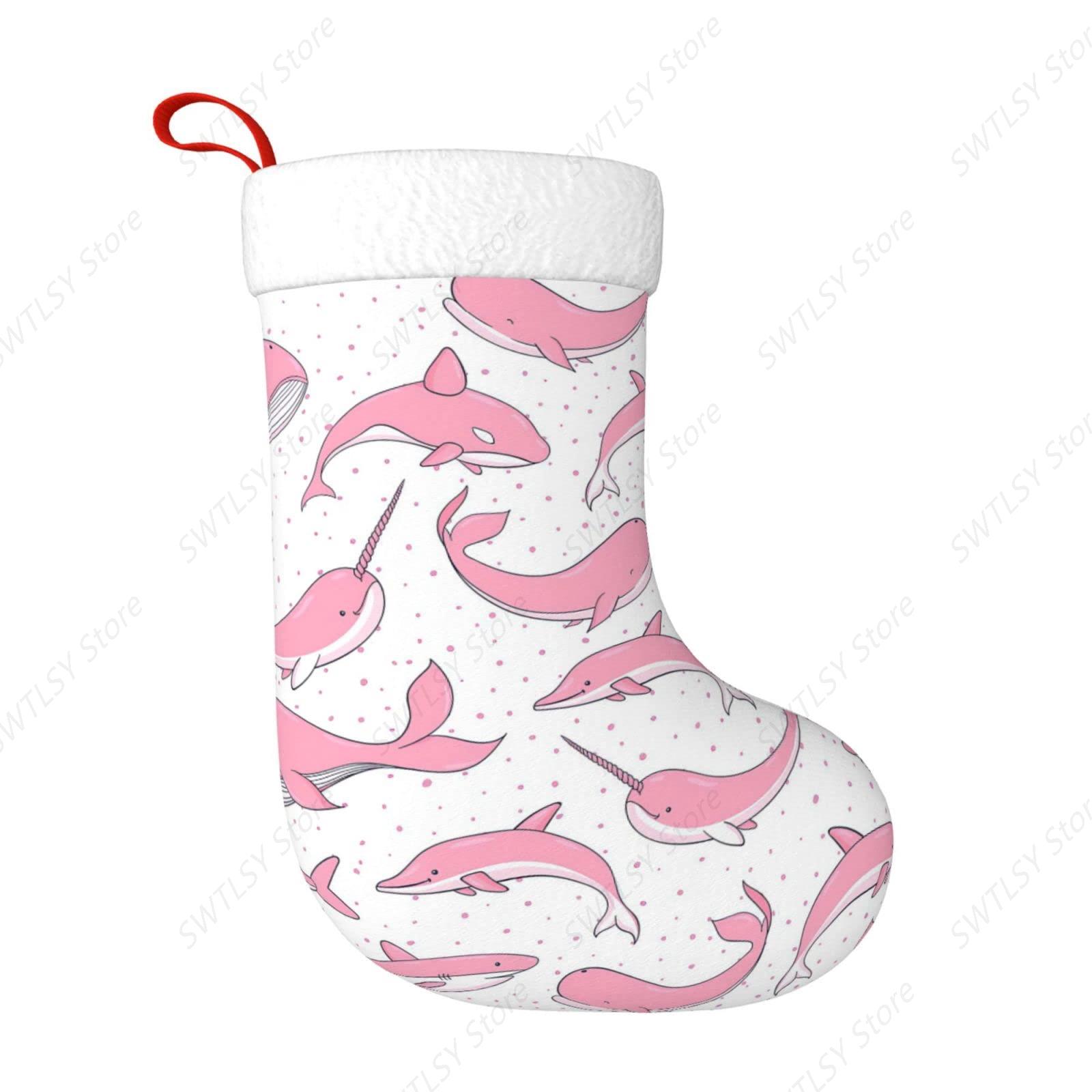 Christmas Pink Whales Xmas Hol - Christmas Stocking Hanging recensie en prijs
