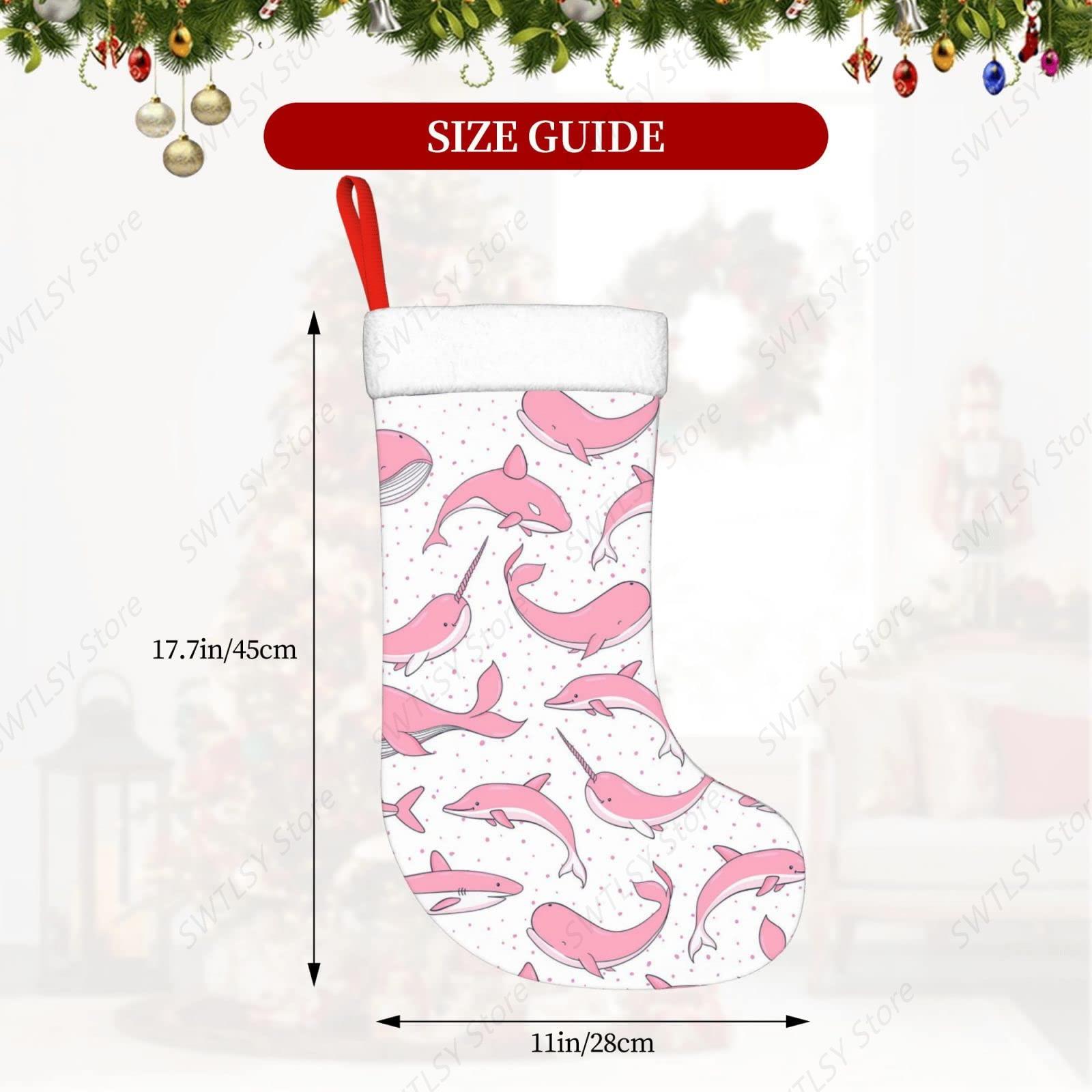 Christmas Pink Whales Xmas Hol - Christmas Stocking Hanging recensie en prijs
