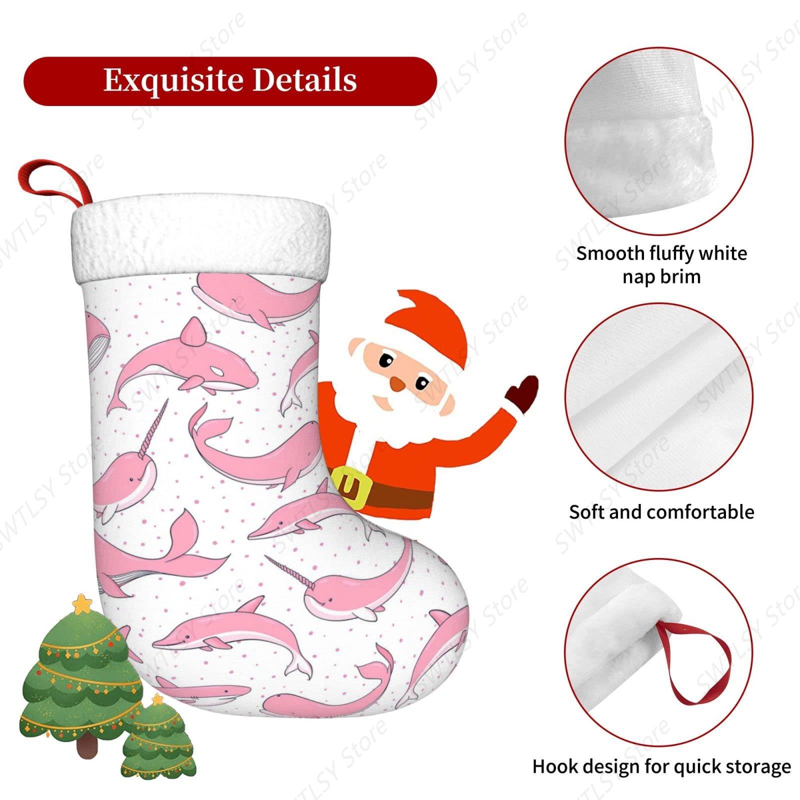 Christmas Pink Whales Xmas Hol - Christmas Stocking Hanging recensie en prijs