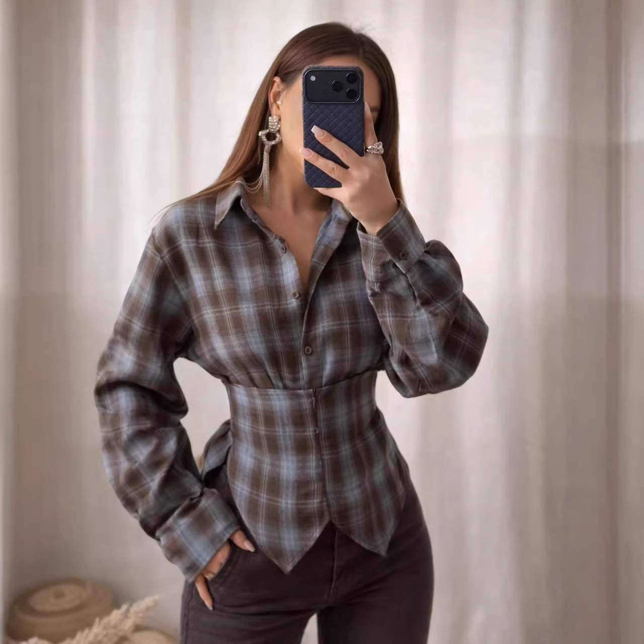 Loose Women's Plaid Blouse Vin - Christmas Throw Blanket recensie en prijs