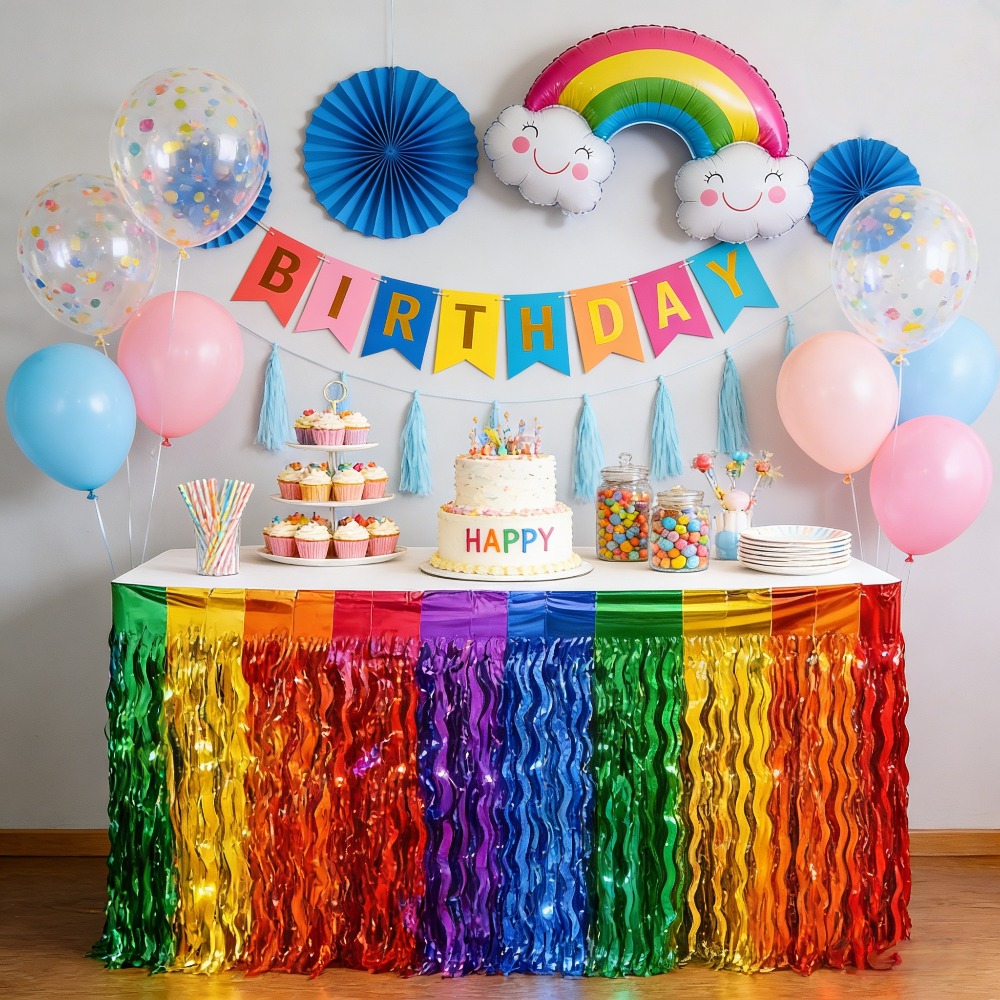 2Pack Rainbow Wavy Metallic Ti - Tinsel Garland Decoration recensie en prijs