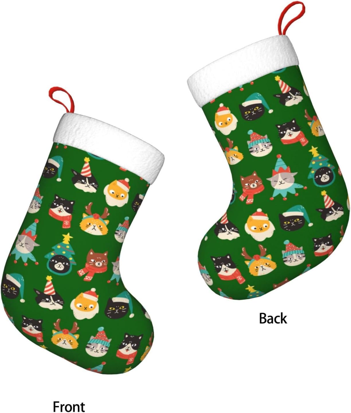 Cute Cats Green Christmas Stoc - Christmas Stocking Hanging recensie en prijs